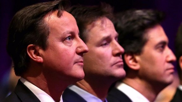 David Cameron Nick Clegg Ed Miliband
