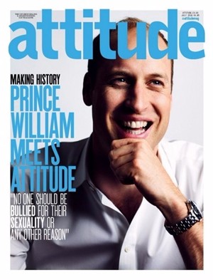 Il principe William diventa la star della rivista gay Attitude