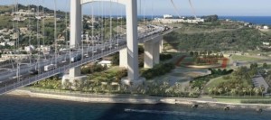 ponte stretto elaborazione al computer