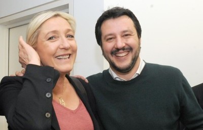Salvini consacra alleanza con Front National, Le Pen in “estasi”