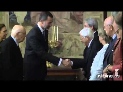 Napolitano incontra il re Felipe di Spagna