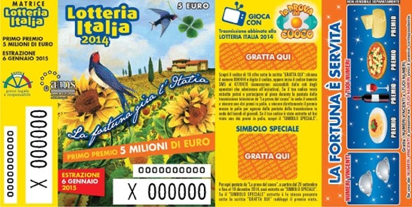 A Roma il primo premio da 5 milioni della Lotteria Italia