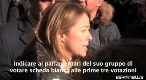 Quirinale, Meloni: Renzi non ci ha fatto proposte. Faremo un nome.