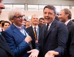 Le immagini dell'arrivo di Renzi al meeting di CL