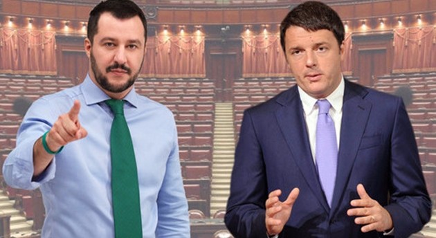 "Voi bestie", "tu verme", scontro Renzi-Salvini sui profughi