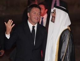Renzi riceve a Firenze il principe ereditario degli Emirati Arabi