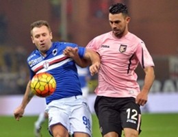 Palermo-Sampdoria, tandem Gilardino-Vazquez in attacco