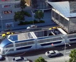 In Cina l’autobus tunnel che evita il traffico diventa realtà