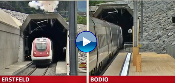 La Svizzera inaugura tunnel ferroviario Gottardo, il più lungo al mondo. Viaggio all’interno della galleria
