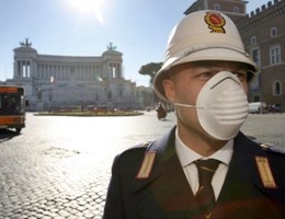 roma vigile smog inquinamento