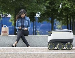 Non solo i droni di Amazon, il pranzo a Londra lo porta un robot