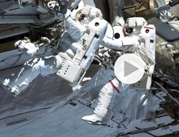 Passeggiata spaziale di lavoro per gli astronauti Iss