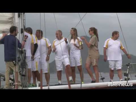 Olimpiadi 2016, la fiamma olimpica e arrivata a Rio