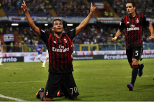 Calcio: Bacca-gol, Milan vince in casa Sampdoria