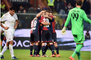Calcio serie A: Genoa travolge Milan, 3 a 0 con Pavoletti show