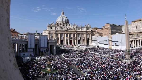 Pope Benedict XVI Leads a Canonisation Ceremony in St. Peter's Square