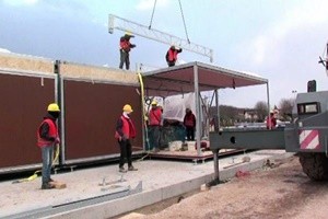 Ad Amatrice sono in costruzione i primi prefabbricati