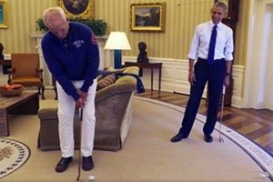 La partita a golf fra Obama e Bill Murray alla Casa Bianca