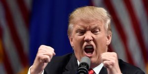 Republican U.S. presidential candidate Donald Trump speaks during a campaign rally at the Treasure Island Hotel & Casino in Las Vegas