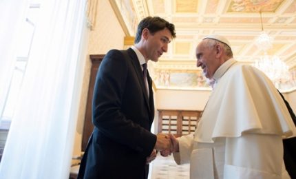 Il premier canadese dal Papa dopo G7 e Amatrice