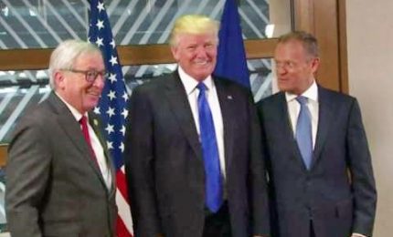 Trump a Bruxelles, ricevuto da Tusk e Juncker
