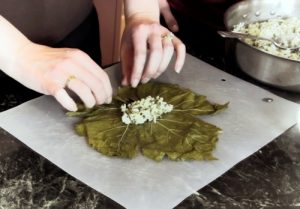 dolmades preparazione