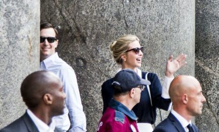 Ivanka Trump arriva al Pantheon con il marito Jared