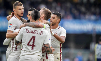 Cinquina Roma al Chievo, giallorossi a -1 dalla Juventus