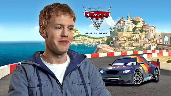Sebastian Vettel doppiatore in Cars 3