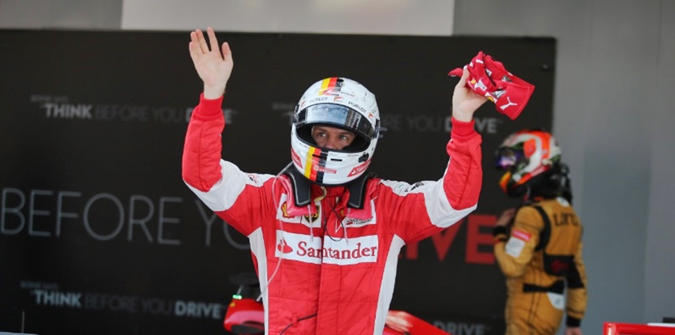 Trionfo Ferrari, Vince Vettel. La rossa in testa mondiale costruttori