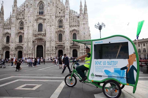 A Milano arriva il “T-Riciclo”, il nuovo mezzo ecologico di Amsa