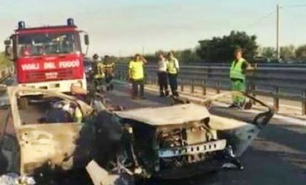 Incidenti stradali, identificati i 3 morti carbonizzati a Trani