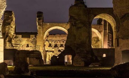 Terme di Caracalla illuminate, al via visite in notturna
