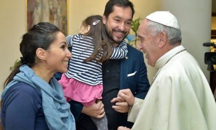 Kasyan, "la nuova Callas" da Papa Francesco con marito e figlia
