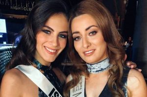 selfie con Miss Israele e Miss Iraq