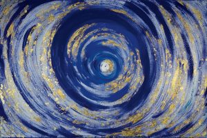 MEDITAZIONE BLU - Tecnica mista su tela cm 100x150 - Feofeo 2011