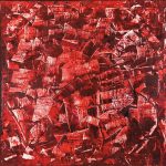 SANGUE E ARENA - Tecnica mista su juta cm 100x100 - Feofeo 2015