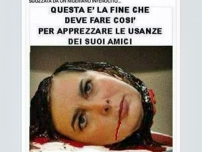 Boldrini sgozzata pubblicata su Fb