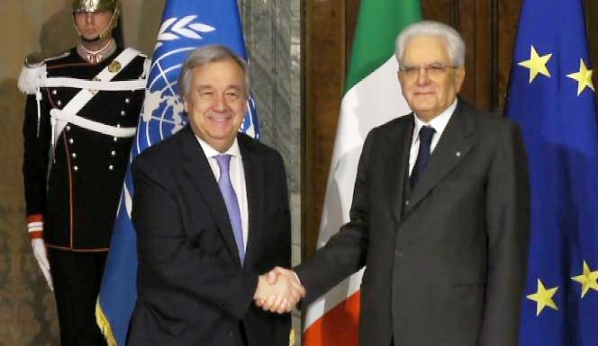 Mattarella riceve il segretario generale dell’Onu Guterres