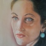 Giulia-Pastelli su carta di velluto 41x33 cm