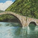 Il ponte del diavolo-acrilico su tavola