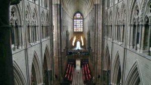 affaccio sulle navate di Westminster