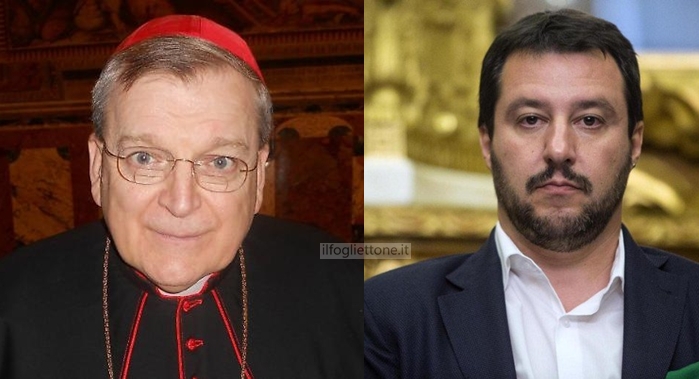 E spunta una foto di Salvini con il cardinale conservatore Burke