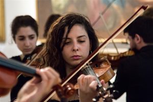 Violinista Ensemble d'archi