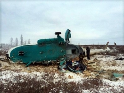 Dopo collisione, precipita un elicottero in Siberia: 18 morti