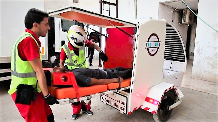 Una moto-ambulanza per salvare le vite a Idlib
