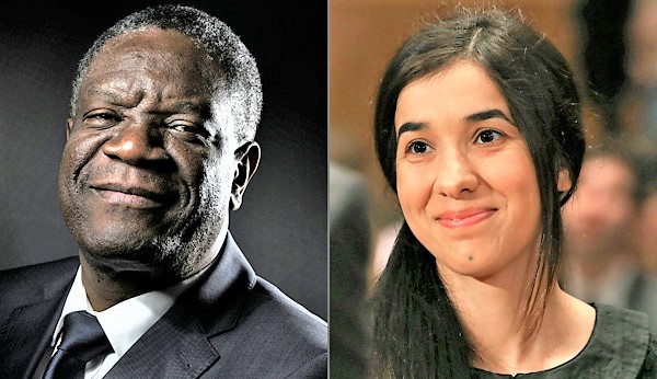 Il premio Nobel per la Pace assegnato a Denis Mukwege e Nadia Murad