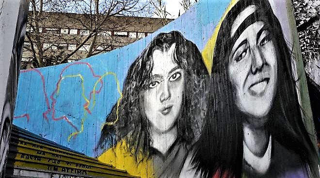Il murale dedicato a Emanuela Orlandi e Mirella Gregori (Ansa)