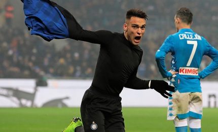 Colpo Lautaro Martinez, Inter batte Napoli in 9