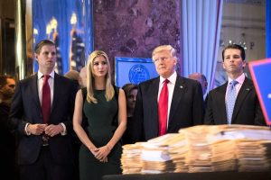 President Donald Trump, Eric Trump (s), Ivanka Trump and Donald Trump Jr